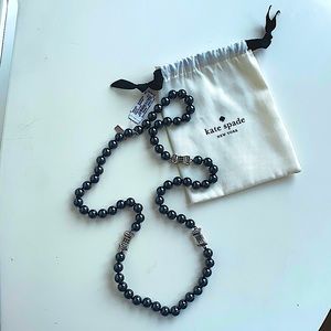 Kate Spade long pearl necklace with bows